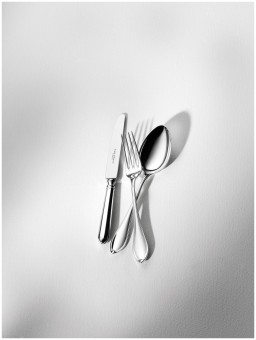 Robbe & Berking, Navette cutlery, silver plated, Meat fork, small