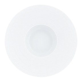 J.L Coquet, Hémisphère White Satin, Rim soup plate, medium