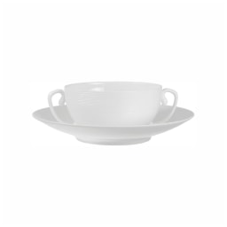 J.L Coquet, Hémisphère White Satin, Cream soup saucer