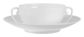 J.L Coquet, Hémisphère White Satin, Cream soup saucer