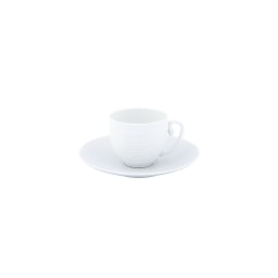 J.L Coquet, Hémisphère White Satin, Coffee saucer