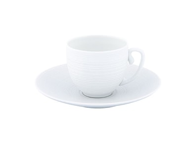 J.L Coquet, Hémisphère White Satin, Coffee saucer
