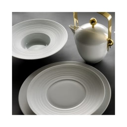 J.L Coquet, Hémisphère White Satin, Coffee saucer