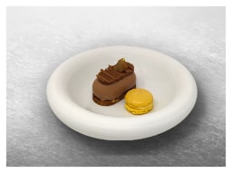 J.L Coquet, Hémisphère White Satin, Cappuccino saucer