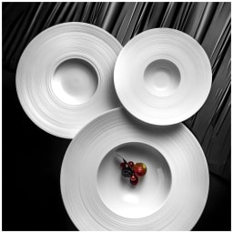 J.L Coquet, Hémisphère White Satin, Mocha saucer