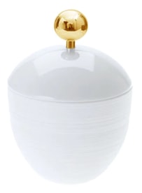 J.L Coquet, Hémisphère White Satin, Sugar bowl Gold