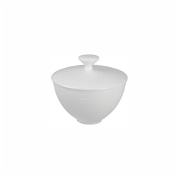 J.L Coquet, Hémisphère White Satin, Cov. sugar bowl, small
