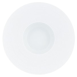 J.L Coquet, Hémisphère White Satin, Rim soup plate, large