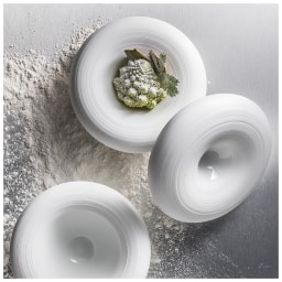 J.L Coquet, Hémisphère White Satin, Salad serving bowl, maxi