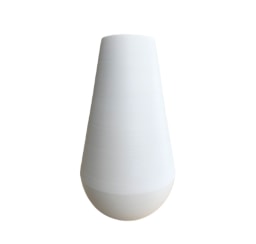 J.L Coquet, Hémisphère White Satin, Vase, large