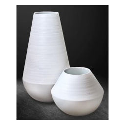 J.L Coquet, Hémisphère White Satin, Vase, large