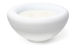 J.L Coquet, Hémisphère White Satin, Bubble candle jar vegetal milk scent