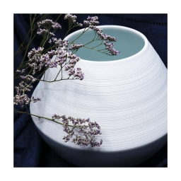 J.L Coquet, Hémisphère White Satin, Vase, small