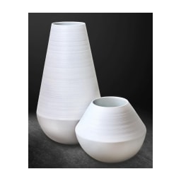 J.L Coquet, Hémisphère White Satin, Vase, small
