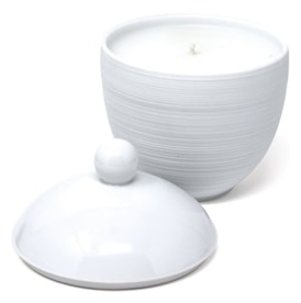 J.L Coquet, Hémisphère White Satin, Candle jar "vegetal milk" scent