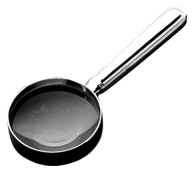 Robbe & Berking, Französisch-perl cutlery, sterling silver, Magnifying glass without gilding