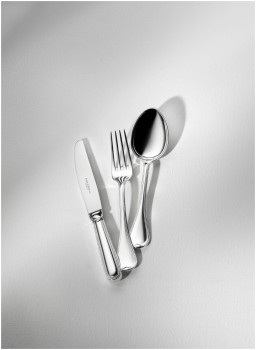 Robbe & Berking, Französisch-perl cutlery, sterling silver, Carving fork