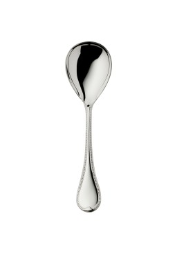 Robbe & Berking, Französisch-perl cutlery, sterling silver, Compote/salad serv spoon, large