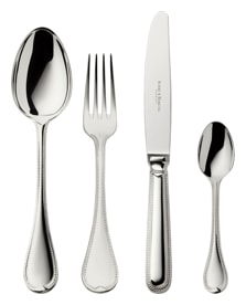Robbe & Berking, Französisch-perl cutlery, silver plated, 24 - piece set