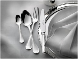 Robbe & Berking, Französisch-perl cutlery, silver plated, 24 - piece set