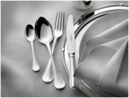 Robbe & Berking, Französisch-perl cutlery, sterling silver, 24 - piece set