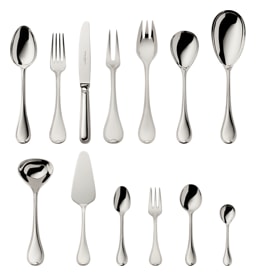 Robbe & Berking, Französisch-perl cutlery, sterling silver, 39 - piece set
