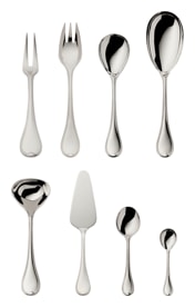 Robbe & Berking, Französisch-perl cutlery, silver plated, 9 - piece set