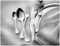 Robbe & Berking, Französisch-perl cutlery, sterling silver, 69 - piece set