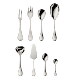 Robbe & Berking, Französisch-perl cutlery, sterling silver, 9 - piece set