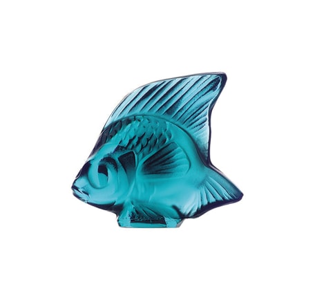 Lalique, Fish sculptures, Fish sculpture, turquoise