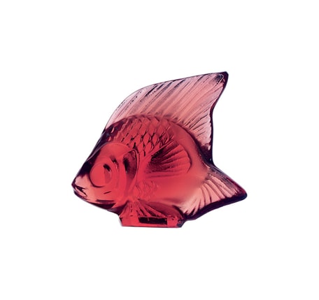 Lalique, Fish sculptures, Fish sculpture, golden red