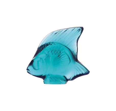 Lalique, Fish sculptures, Fish sculpture, light turquoise