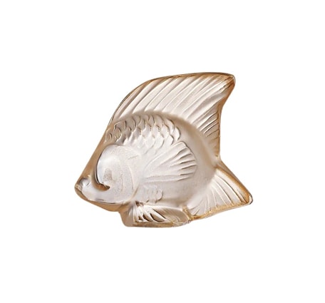 Lalique, Fish sculptures, Fish sculpture, gold luster