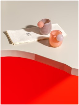 Helle Mardahl, Glasses and cups, Espresso cup set of 2, pale pink, beige