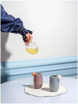 Helle Mardahl, Glasses and cups, Cup large set of 2, grey, beige