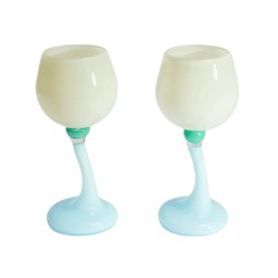 Helle Mardahl, Glasses and cups, Goblet large set of 2, blue