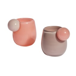 Helle Mardahl, Glasses and cups, Espresso cup set of 2, pale pink, beige