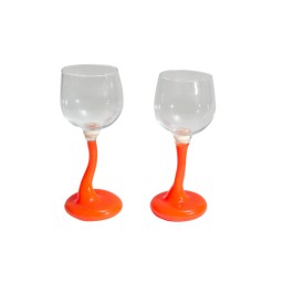 Helle Mardahl, Glasses and cups, Goblet medium set of 2, orange