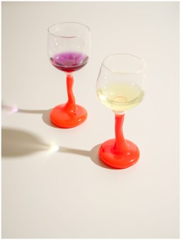 Helle Mardahl, Glasses and cups, Goblet medium set of 2, orange