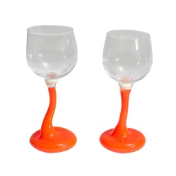Helle Mardahl, Glasses and cups, Goblet large set of 2, orange