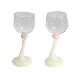 Helle Mardahl, Glasses and cups, Goblet large set of 2, off white