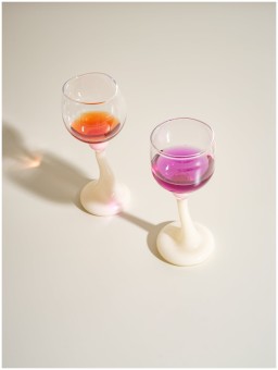 Helle Mardahl, Glasses and cups, Goblet large set of 2, off white