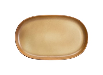L'Objet, Terra leather, Oval platter, small