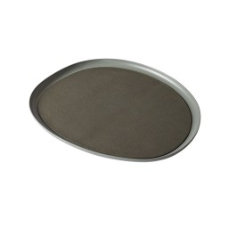 Giobagnara, Maris aluminium trays by Kelly Wearstler, Extra large round tray, cypress