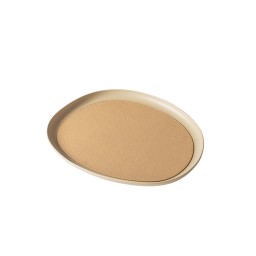 Giobagnara, Maris aluminium trays by Kelly Wearstler, Medium round tray, cappuccino