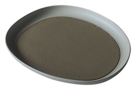 Giobagnara, Maris aluminium trays by Kelly Wearstler, Medium round tray, cypress