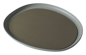 Giobagnara, Maris aluminium trays by Kelly Wearstler, Large round tray, cypress