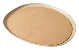 Giobagnara, Maris aluminium trays by Kelly Wearstler, Extra large round tray, cappuccino