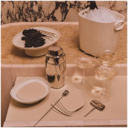 Giobagnara, Maris placemats and coasters by Kelly Wearstler, Coasters set of 6, cappuccino