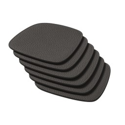 Giobagnara, Maris placemats and coasters by Kelly Wearstler, Coasters set of 6, black